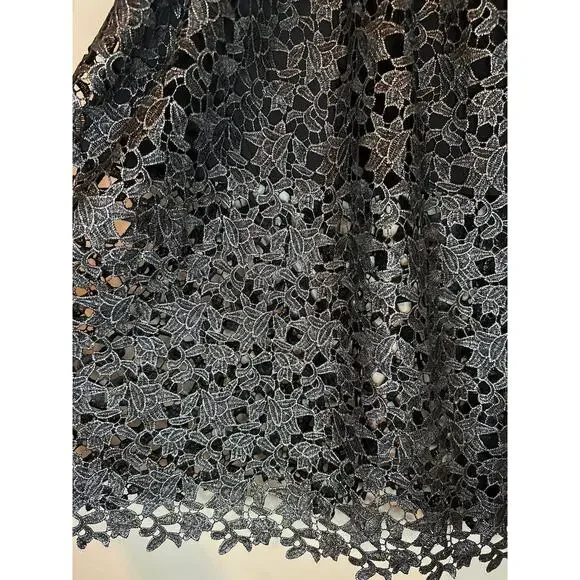 ASTR The Label Black Dress Lace Midi  Style ALD 42049 Size M Holiday Party - Picture 5 of 10